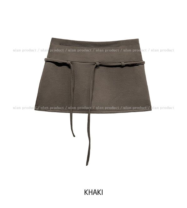 Tote Belted Brushed Skirt