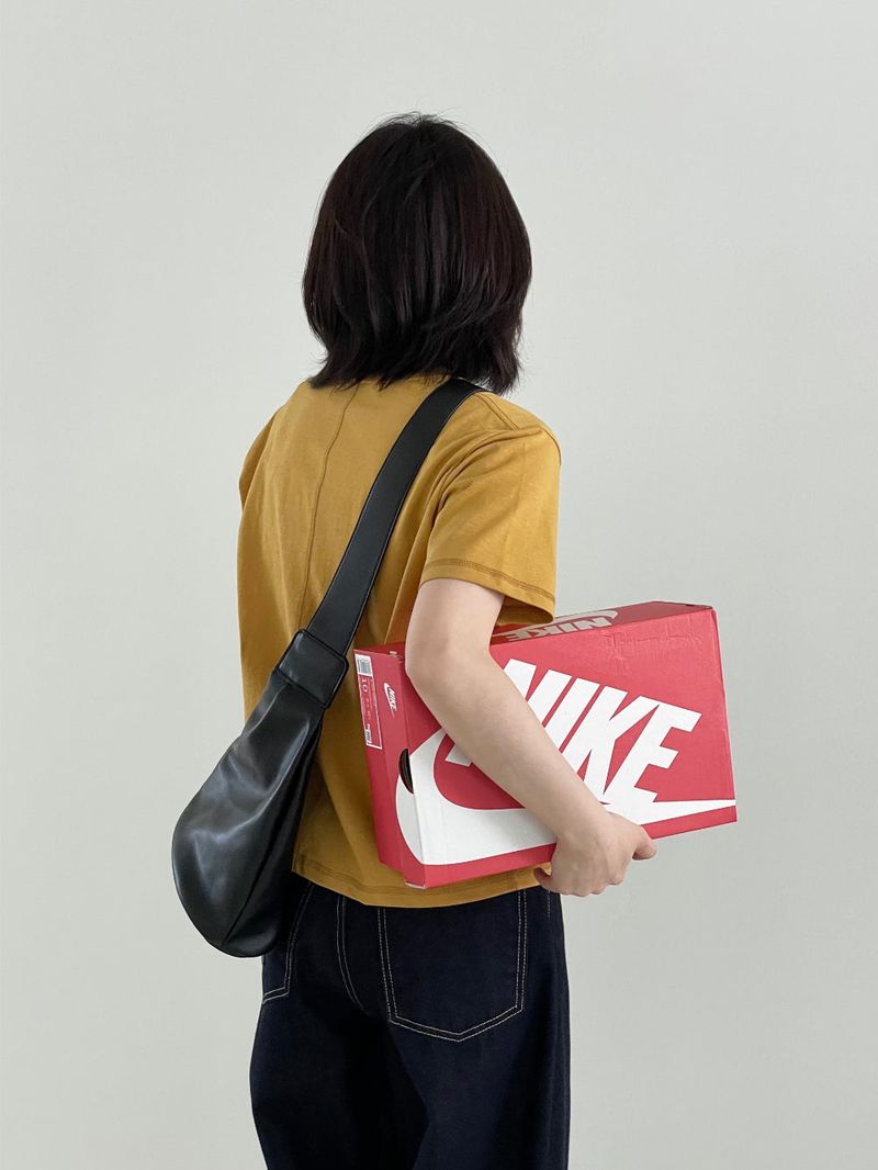 Cross leather sling bag