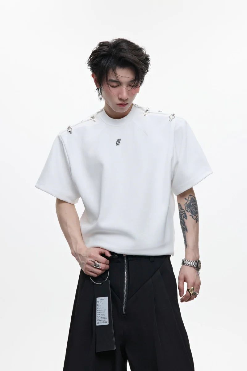Deconstructed Buckle Shoulder Tee