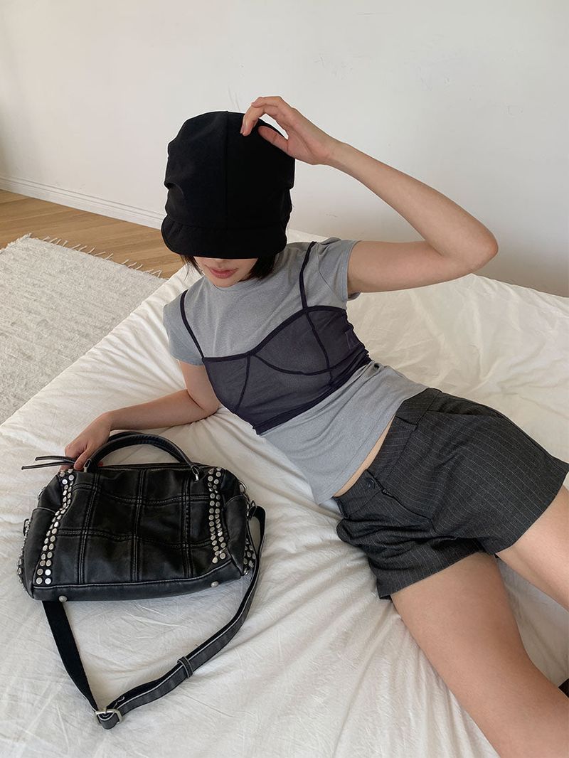PIN STRIPE LOW SHORTS