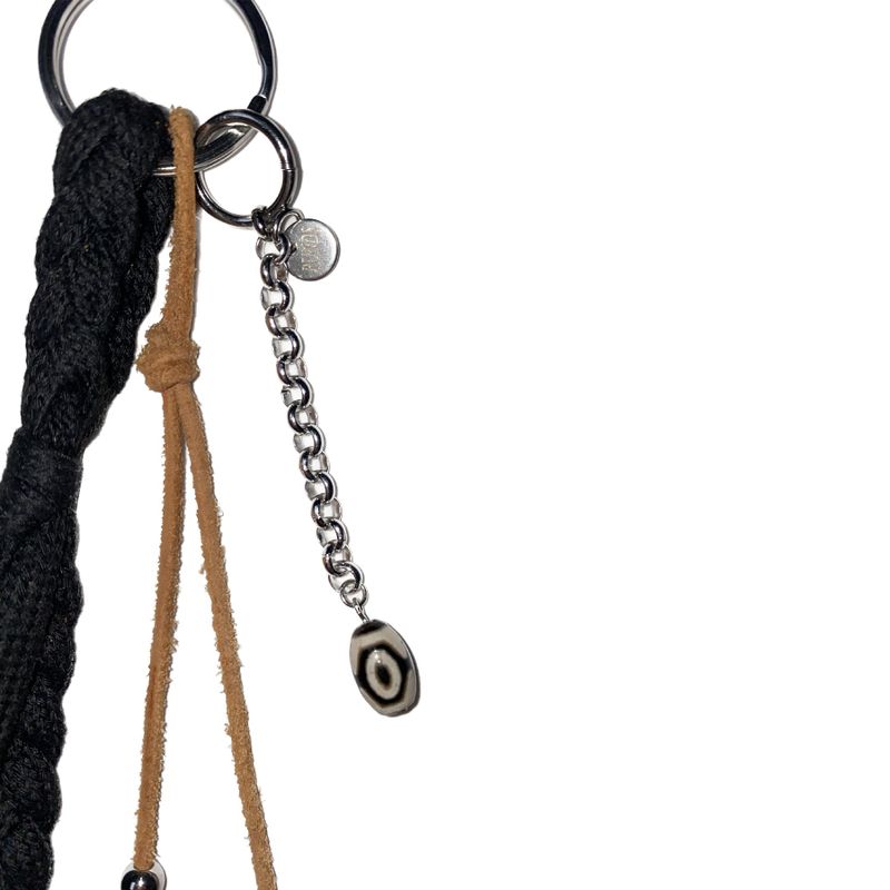 shot plait keyring (black)