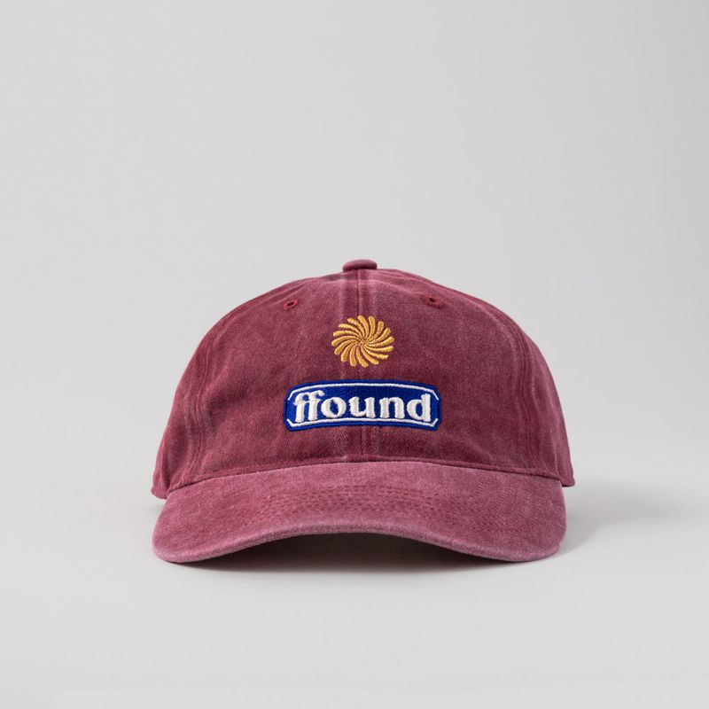 FFOUND3 STONE WASHED BALL CAP / BURGUNDY