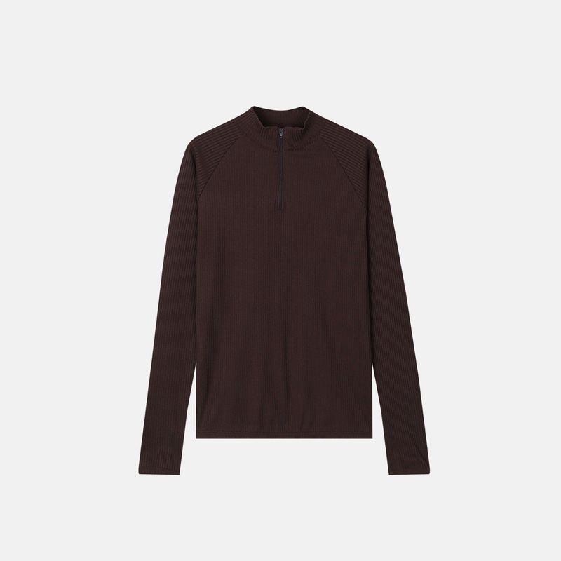Ron musclefit half zipup knitwear