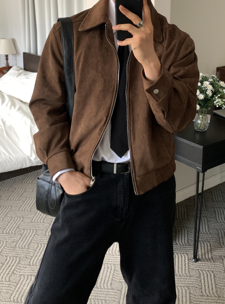 Bias Classic Bias Incision Suede Jacket