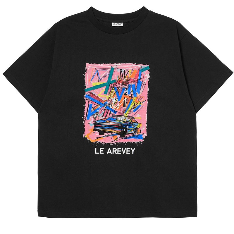 LE AREVEY（アルヴェイ）の「LE AREVEY DIFFERENT ROAD T-SHIRT BLACK [WOMAN]（Tops）」
