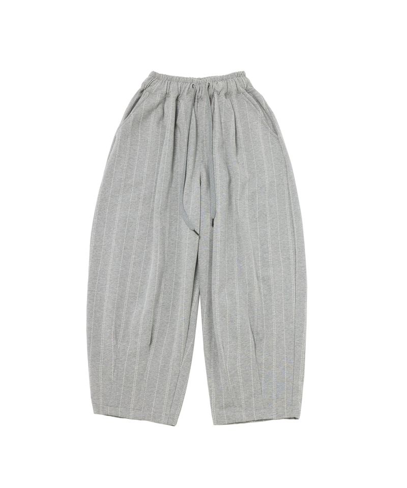 A NOTHING（アナッシング）の「DOTTED-STRIPE BALLOON SWEAT PANTS (Gray)（Pants）」