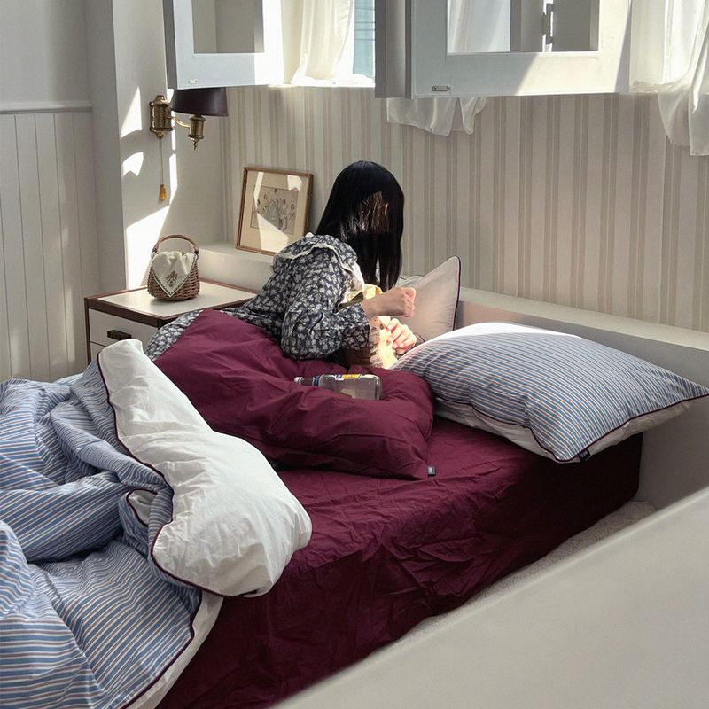  marchen stripe duvet cover (QK/200x230cm)