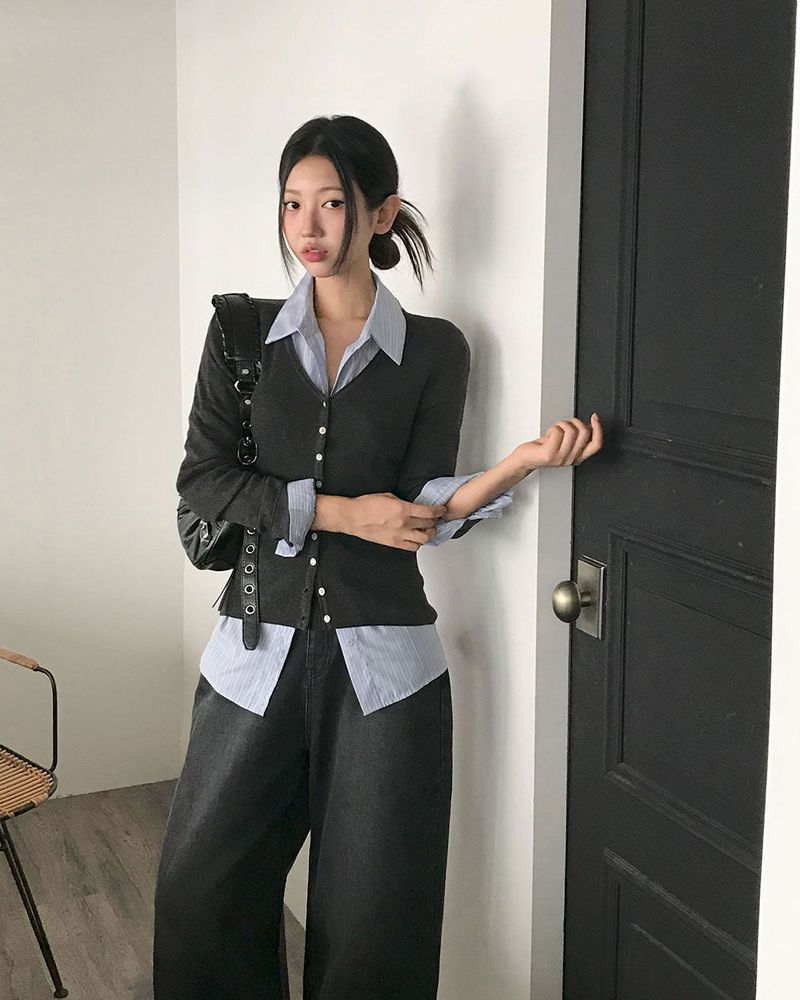 Recipe Long Sleeve Knit Cardigan