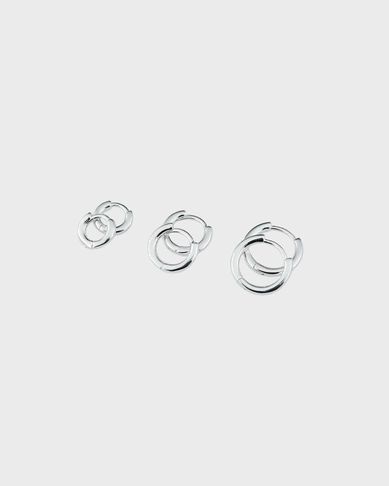 [925Silver] ベーシックワンタッチピアス (8mm)