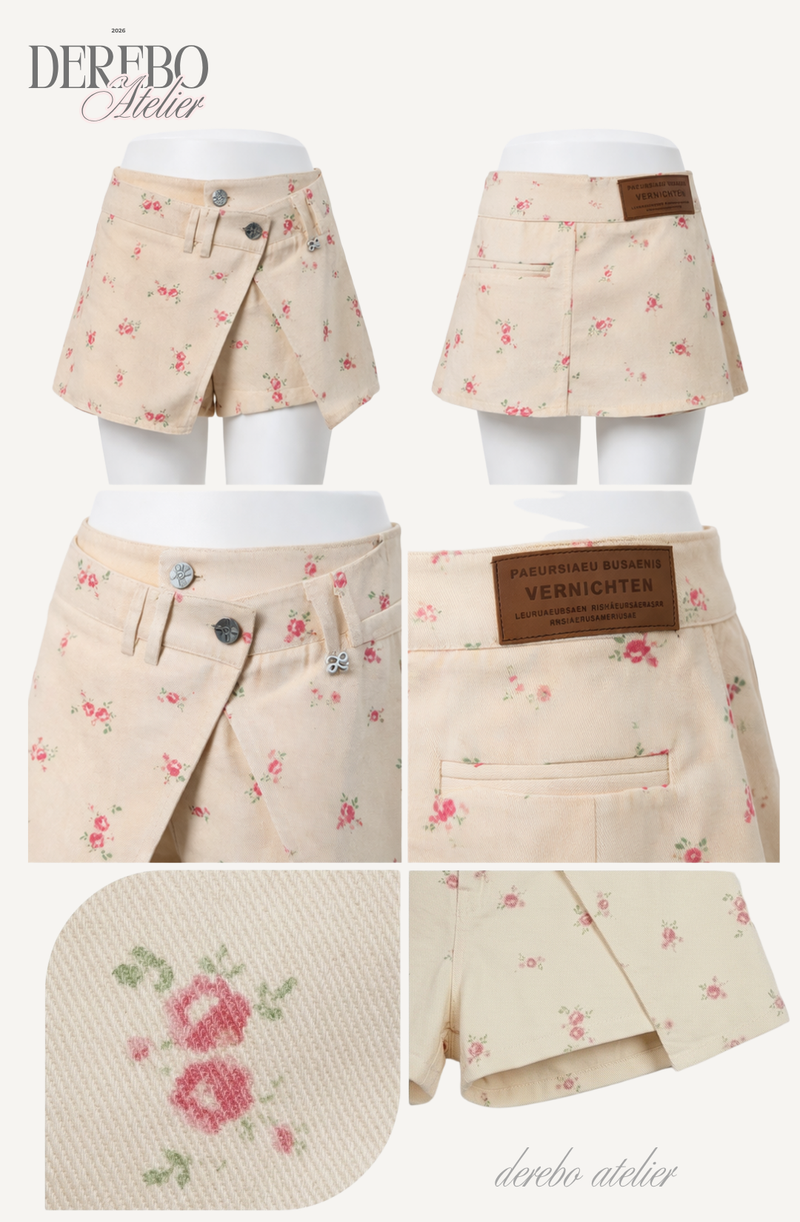 Sugar Flower Mini Pants Skirt