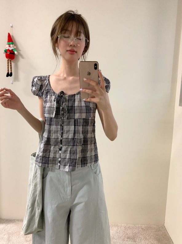 Andy flannel blouse