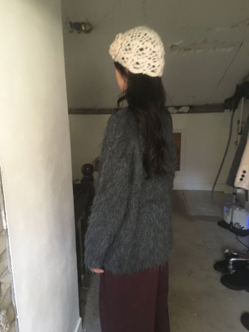 hairy overfit cardigan