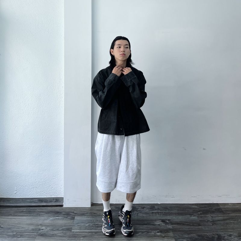 Faded Cropped Work Jacket
