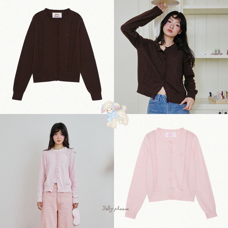 JELLYPLEASE（ジェリープリーズ）の「Starry Cardigan | Star Eyelet Cardigan（Tops）」