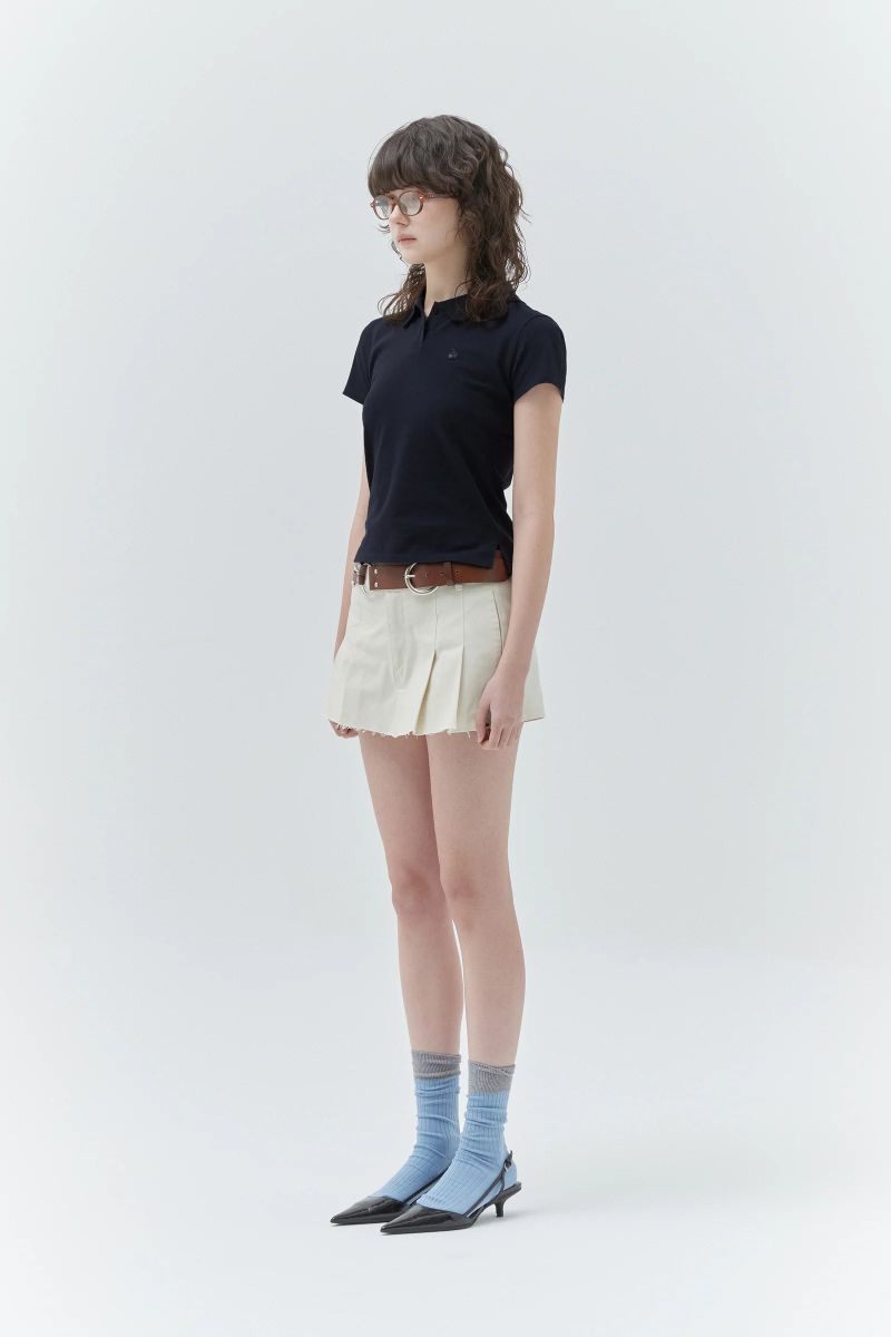 KIRSH PLAIN SLIM FIT PIQUE T-SHIRT - DARK NAVY