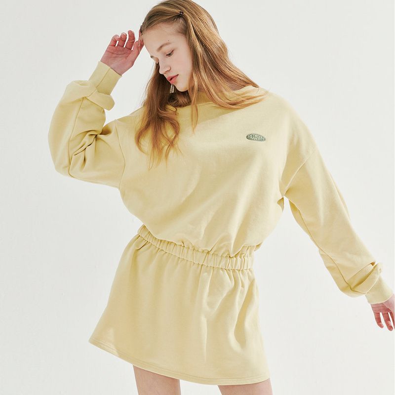 Between A and B(ビットウィーンエーアンドビー)の「BANDING JERSEY MINI DRESS_MUSTARD(Dresses)」