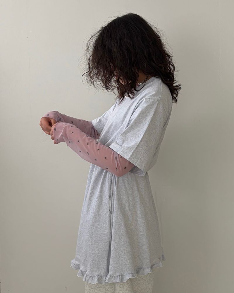Ruffle Boxy Pocket Tee