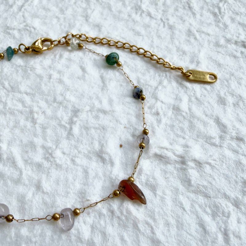 Raw Stone Chain Bracelet