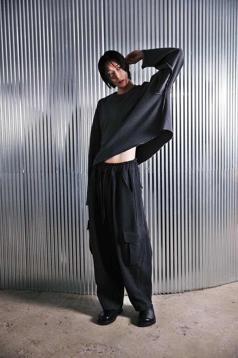 H-T CARGO BALLOON SWEAT PANTS (Charcoal)