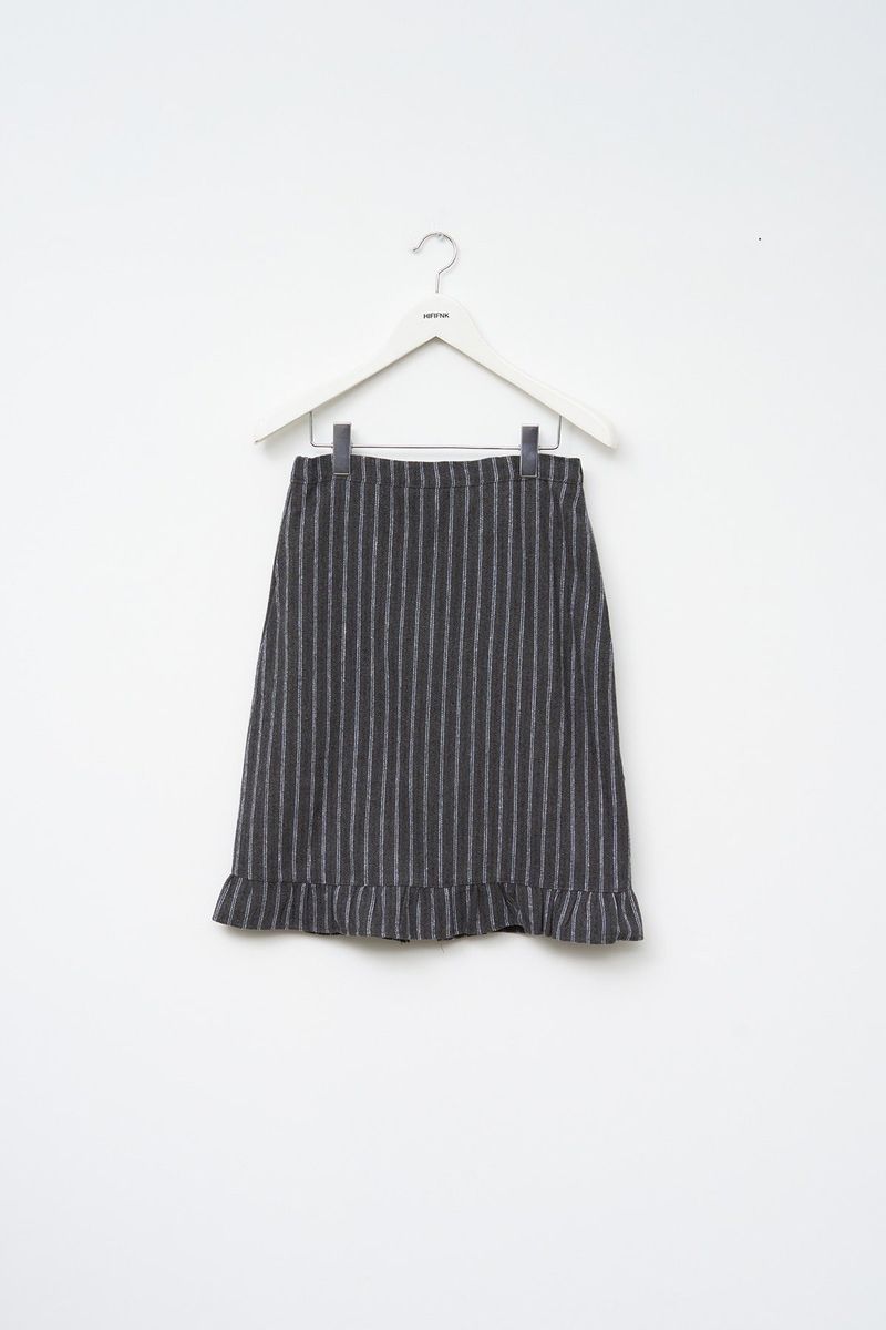 (W) Brid Striped Midi Skirt