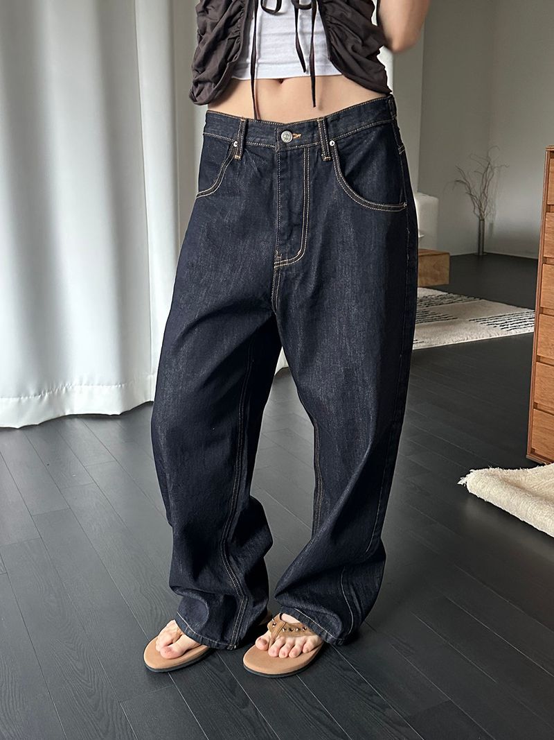 MUZESEOUL（ミューズソウル）の「ノンパッド シダ タブ ワイド デニム（パンツ）」