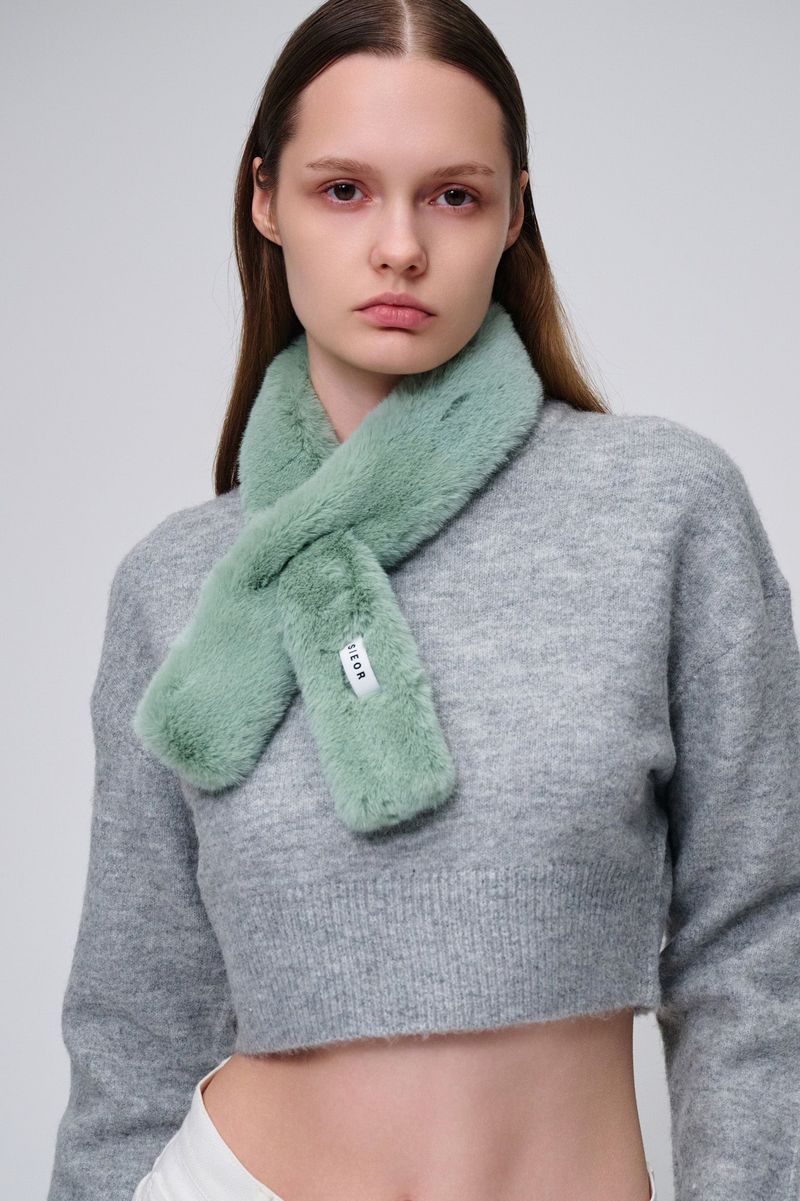 POPPIES muffler_mint