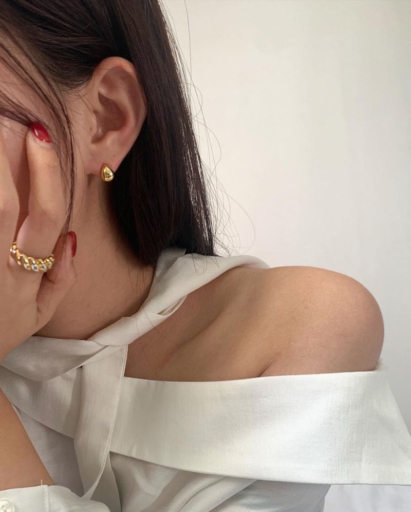 (silver925) Tears earrings *gold
