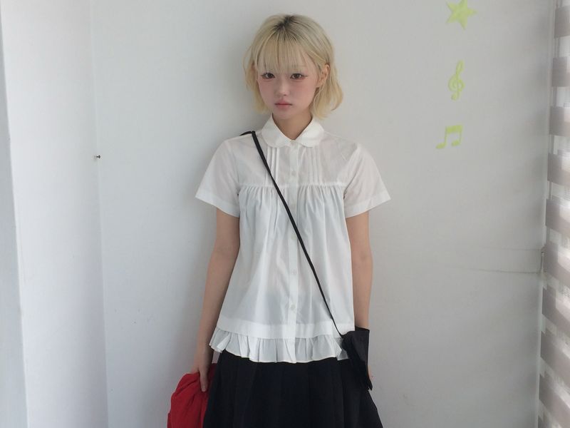 Powder pleats and pouch skirts