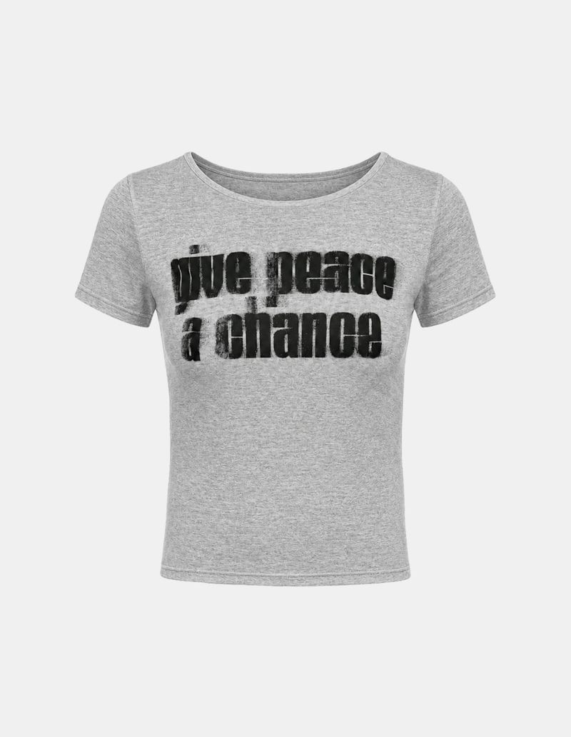Tess Graphic Shirring Tee