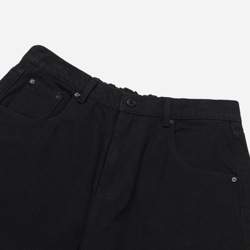 Goth Black Denim Pants