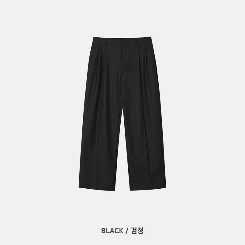 ASCLO TR Two Tuck Wide Slacks (3color)