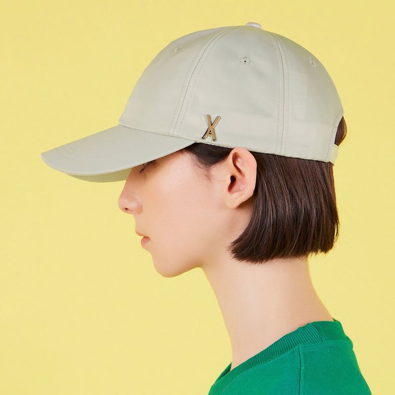 VARZAR(バザール)の「Stud Logo Over Fit Poly Ball Cap Beige(Hats)」