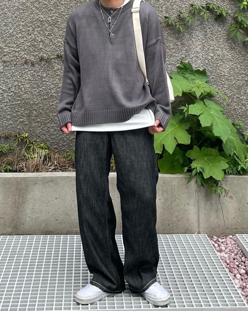 MOCA ROUND BUTTON KNIT(6COLOR)
