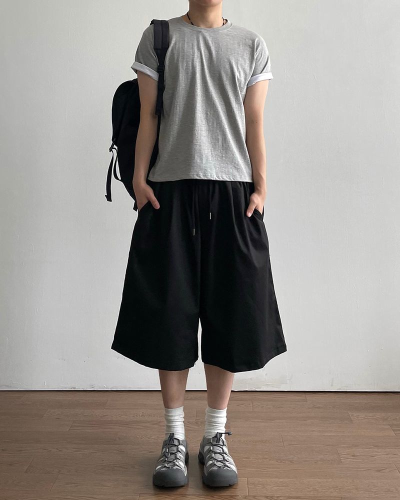 Duet Crop Roll-up Short Sleeve T