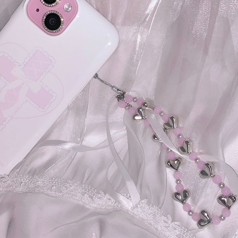 pink soda strap - heart