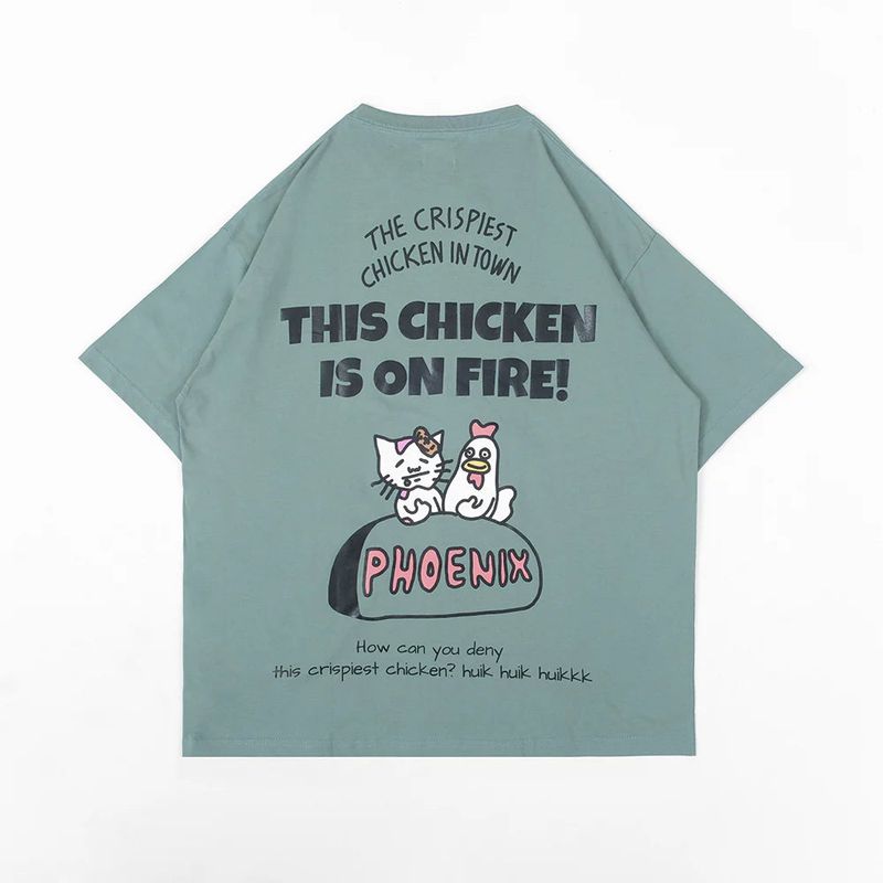 PEANUT STAIN - Phoenix Green Oversized Tshirt