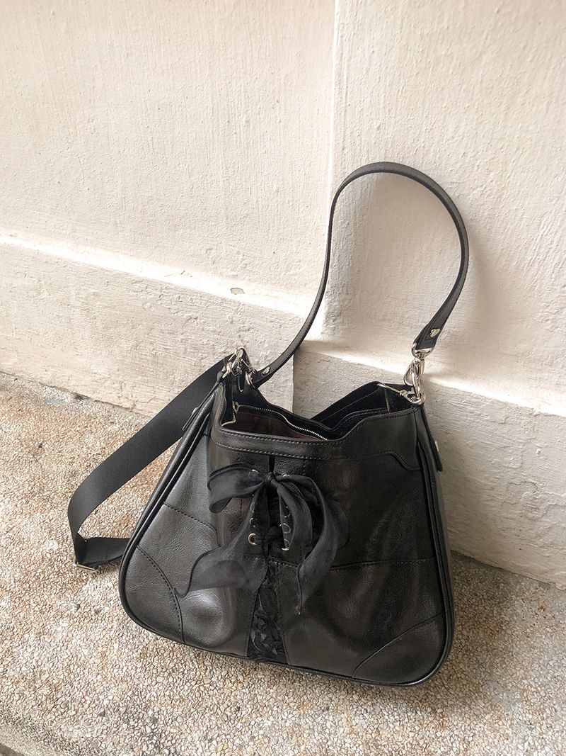 Bustier ribbon bag_black