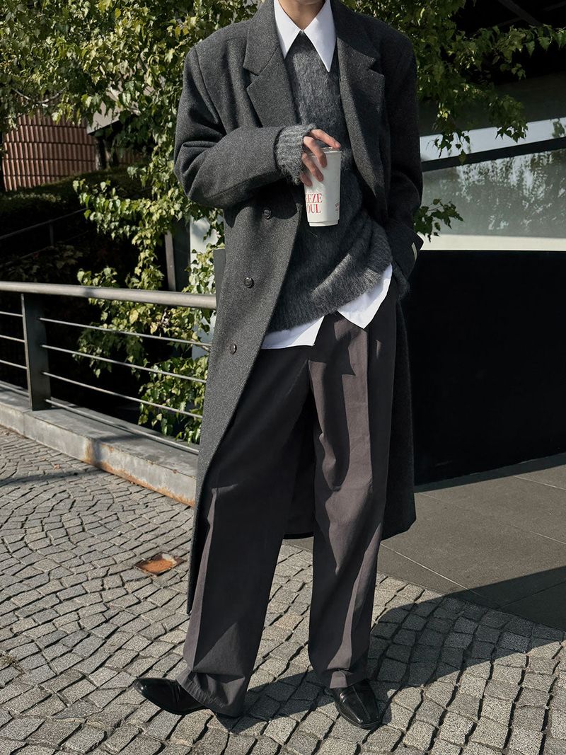 ASCLO Aura Hidden Maxi Wool Coat (3color)