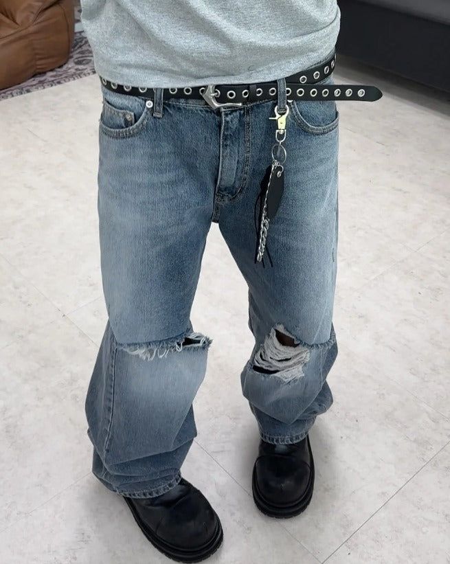 Ens Damaged Regular Denim Pants