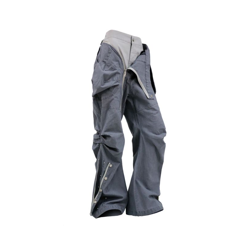 RELABEL（リレーベル）の「RELABEL(DIGGER Wild Walk) double-pleated waist detachable pleated bud-style three-dimensional deconstructed button-front work pants（Pants）」