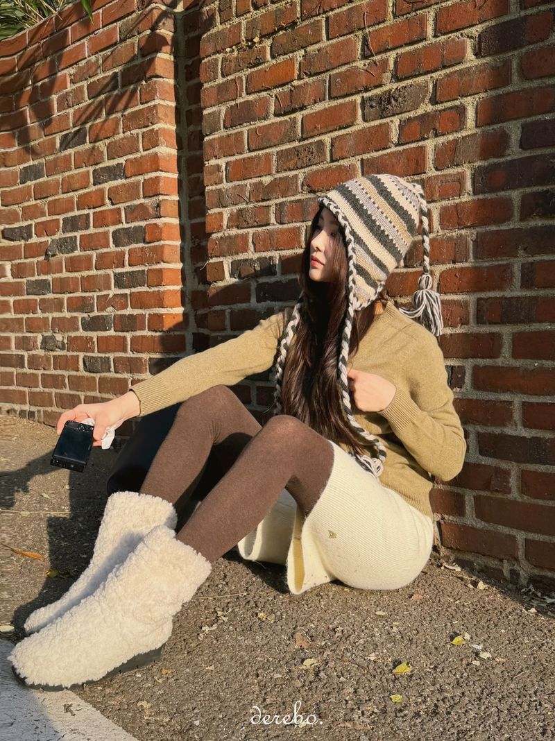 handmade stripe knit hat