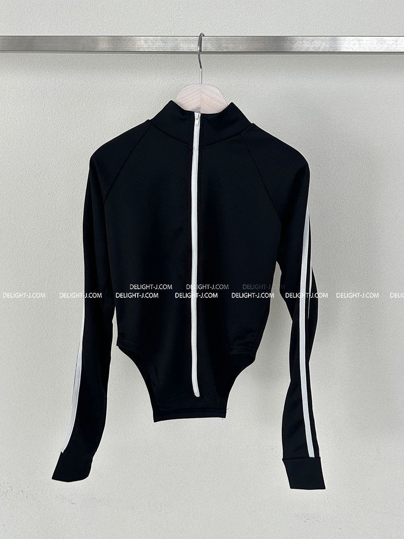 Track Cut-Out Slim Fit Zip-Up