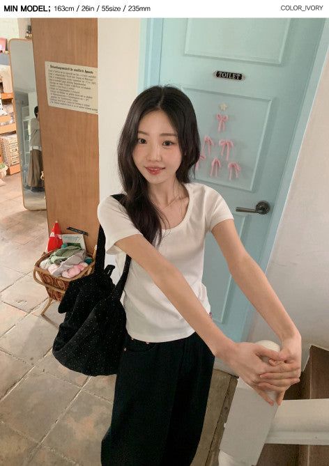 Soft Modal Basic Short Sleeve T-shirt (6color)