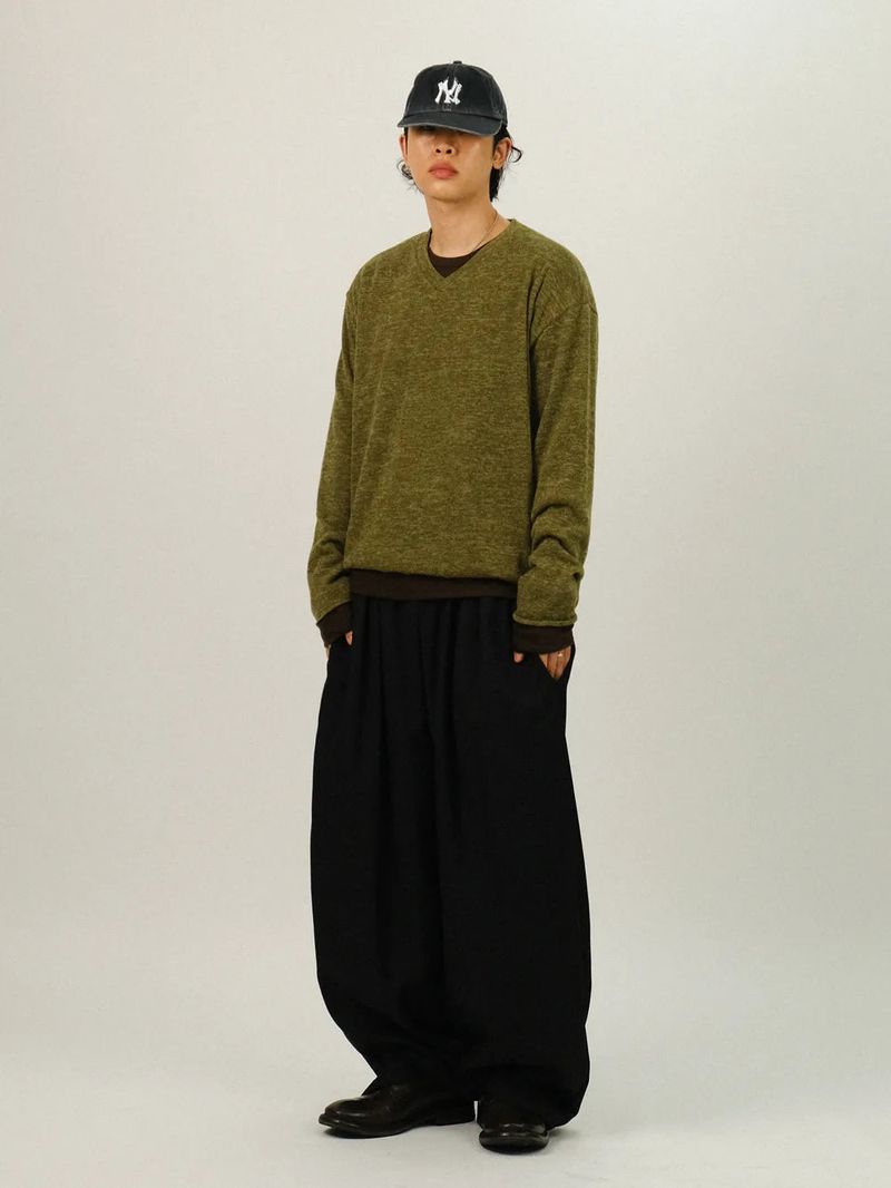 TG Basic Heather V-Neck Knit