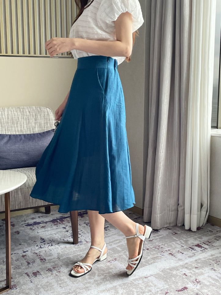 iam mari（アイアム マリ）の「Arom Wrinkle Banding Flare Skirt（Skirts）」