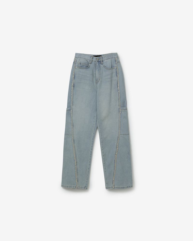 AIMOFF（アイムオフ）の「Diagonal fringe denim [ light blue ]（Pants）」