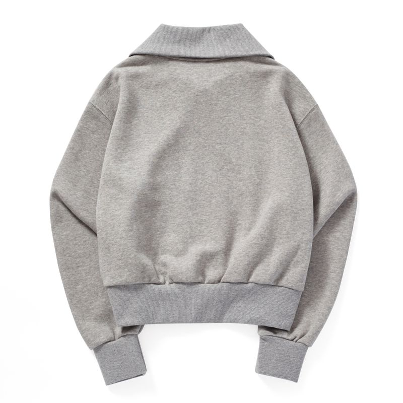 TWO-WAY SAILOR ZIP-UP_MELANGE GRAY