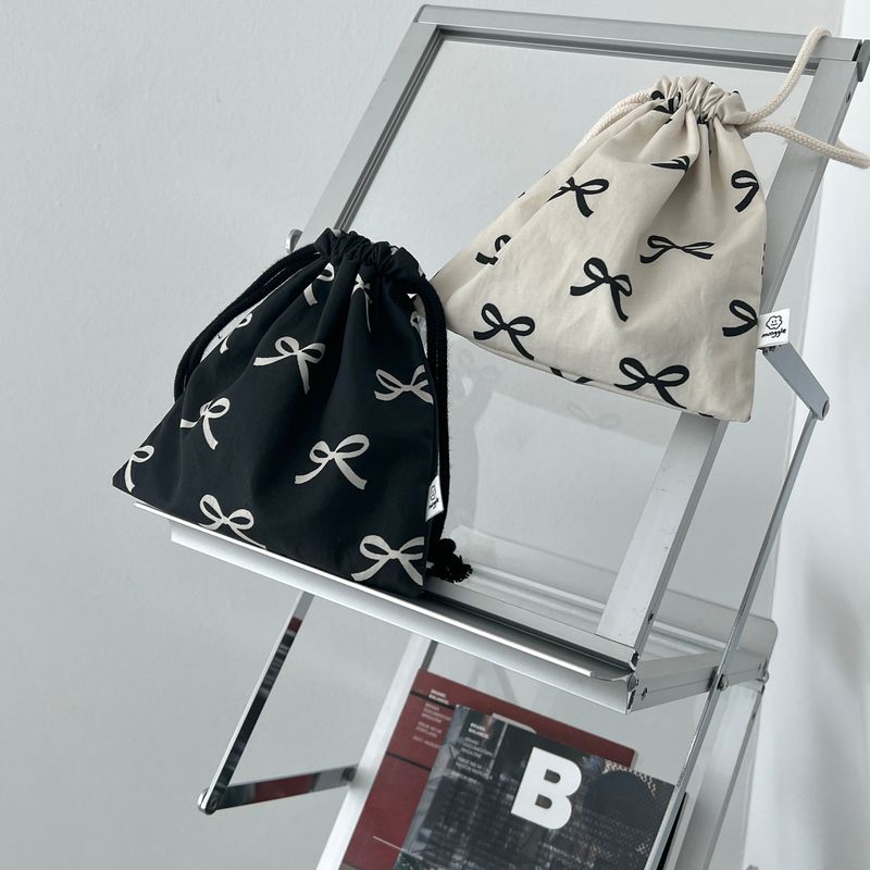 RIBBON STRING POUCH (2 color)