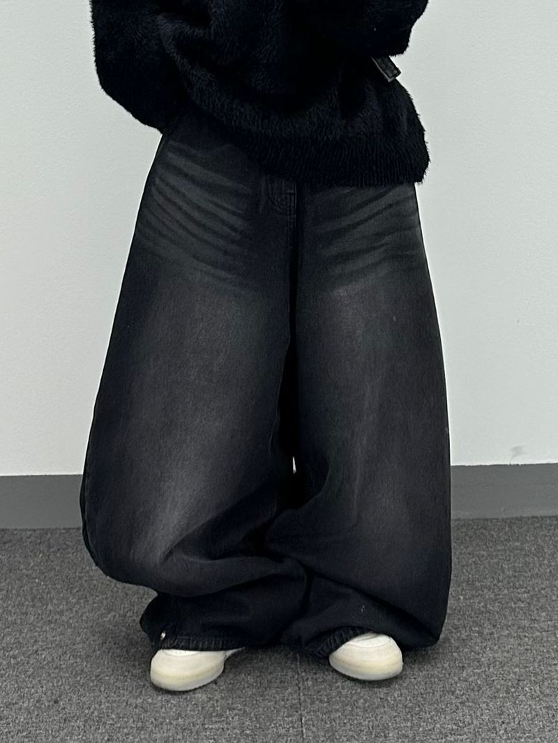wacks balloon denim pants