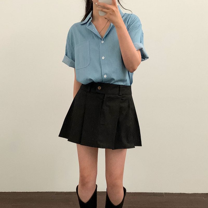 Pleated Mini Skort